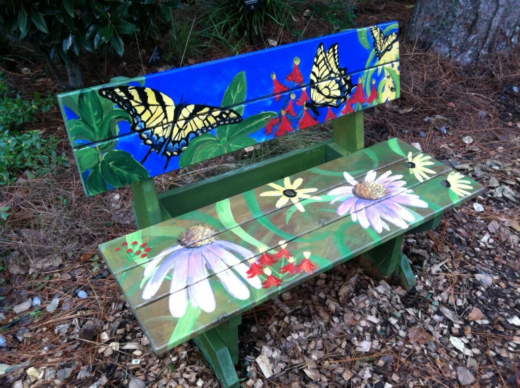 Park Circle Butterfly Garden Bench