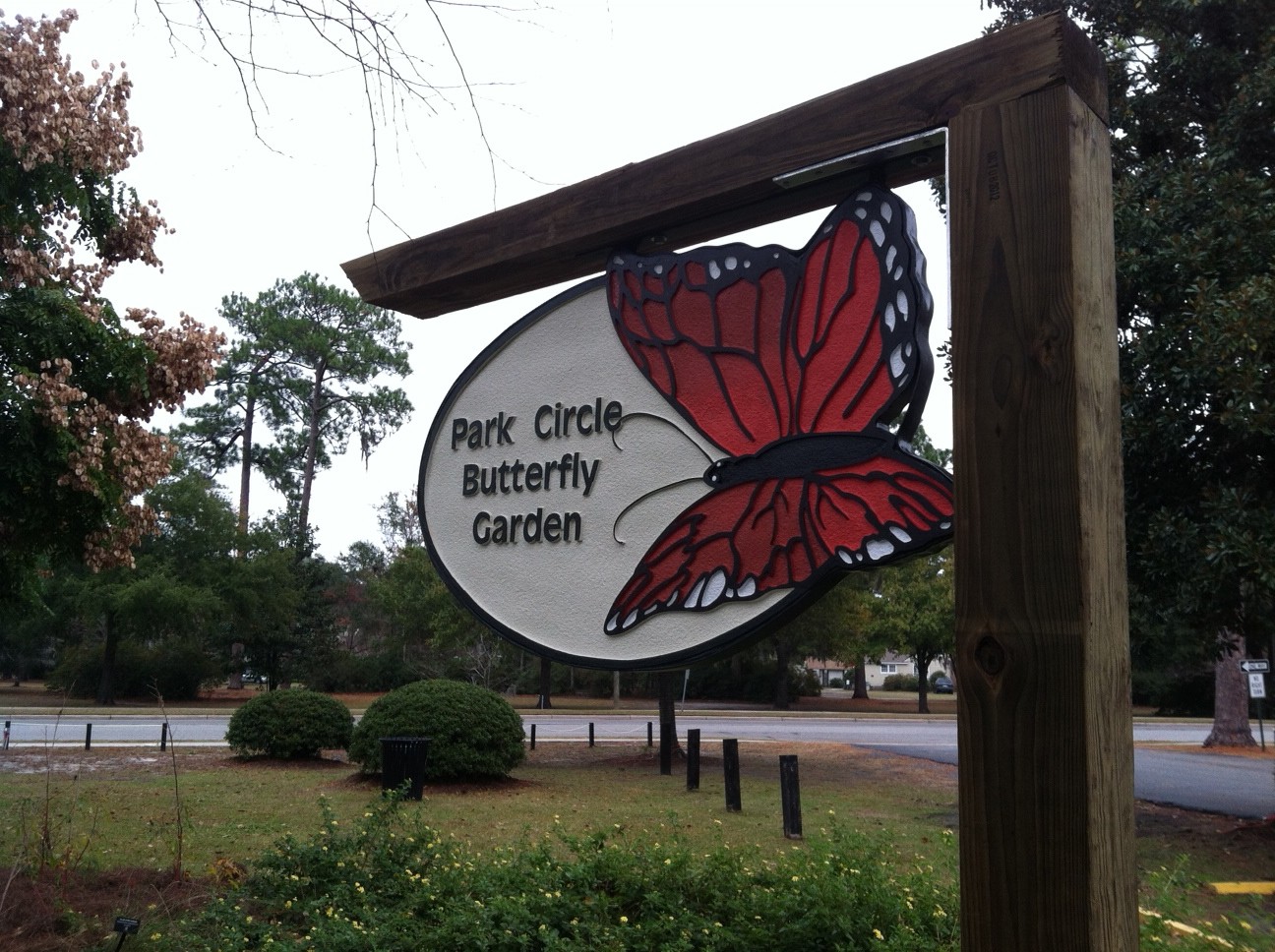 Park Circle Butterfly Garden Sign