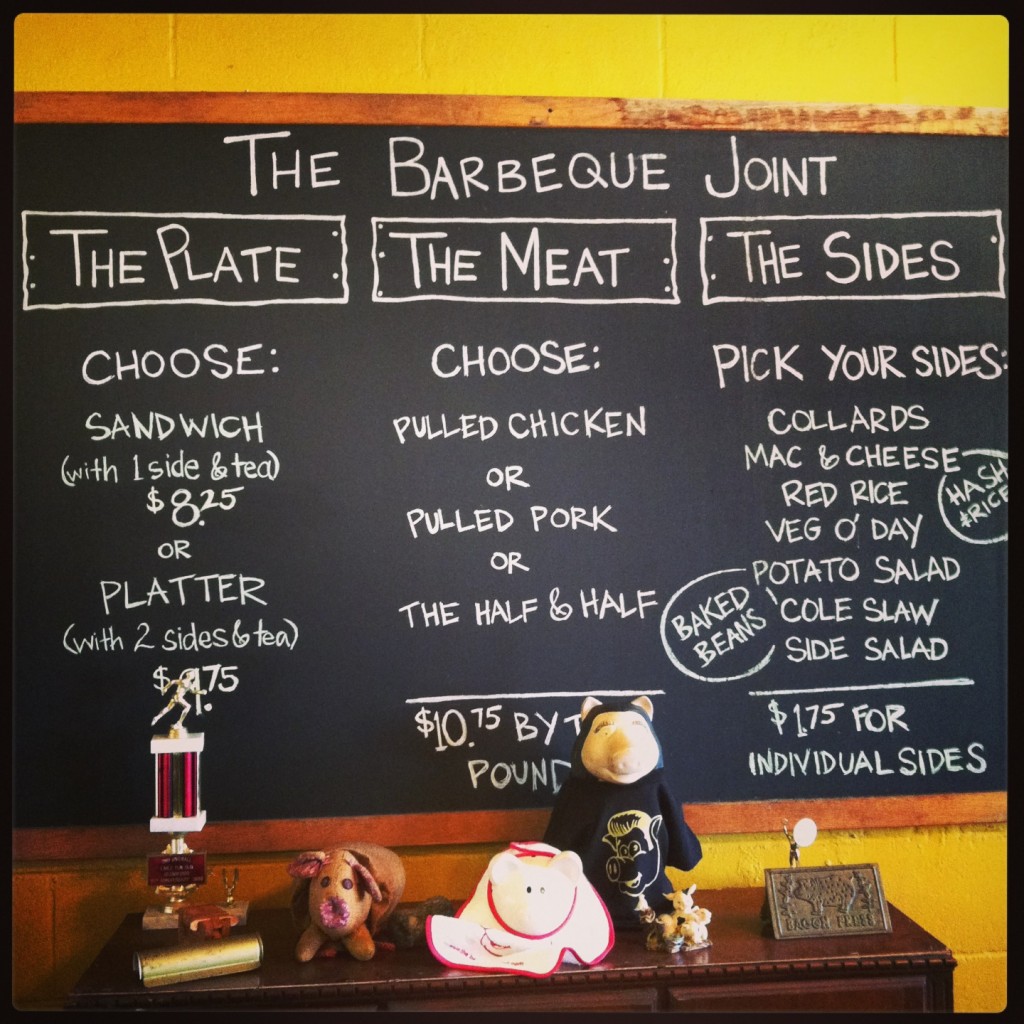 Barbeque Joint Menu - Park Circle - The Real Deal with Neil