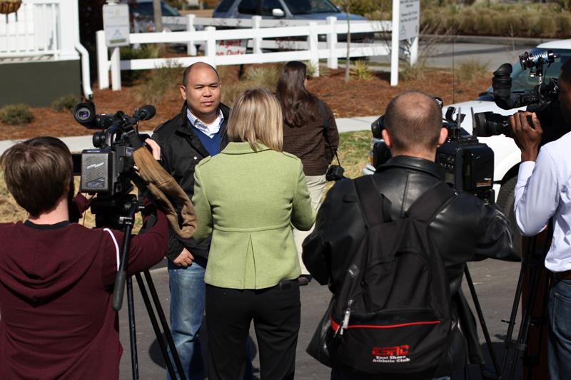 Realtor specializing in Park Circle - Neil Bansil talking to media about North Charleston Revitalization Plan