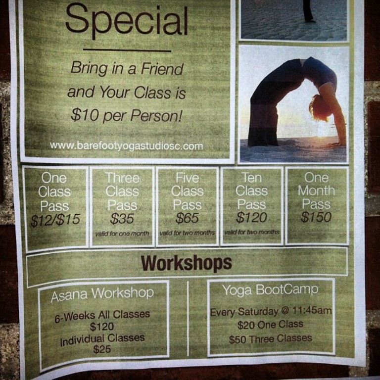 Barefoot Yoga Specials -  Park Circle, North Charleston - Real Deal with Neil