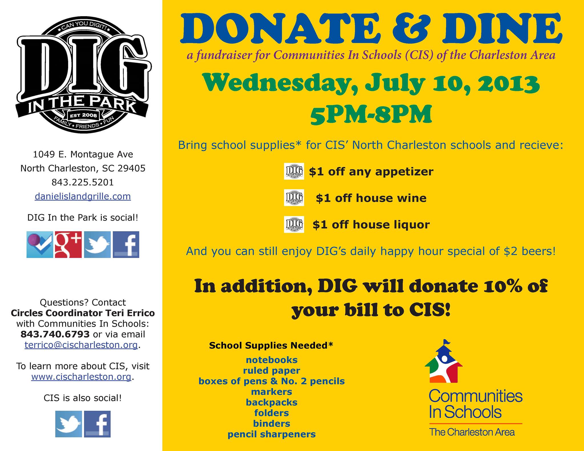 Donate & Dine @ Dig in the Park - Real Deal with Neil