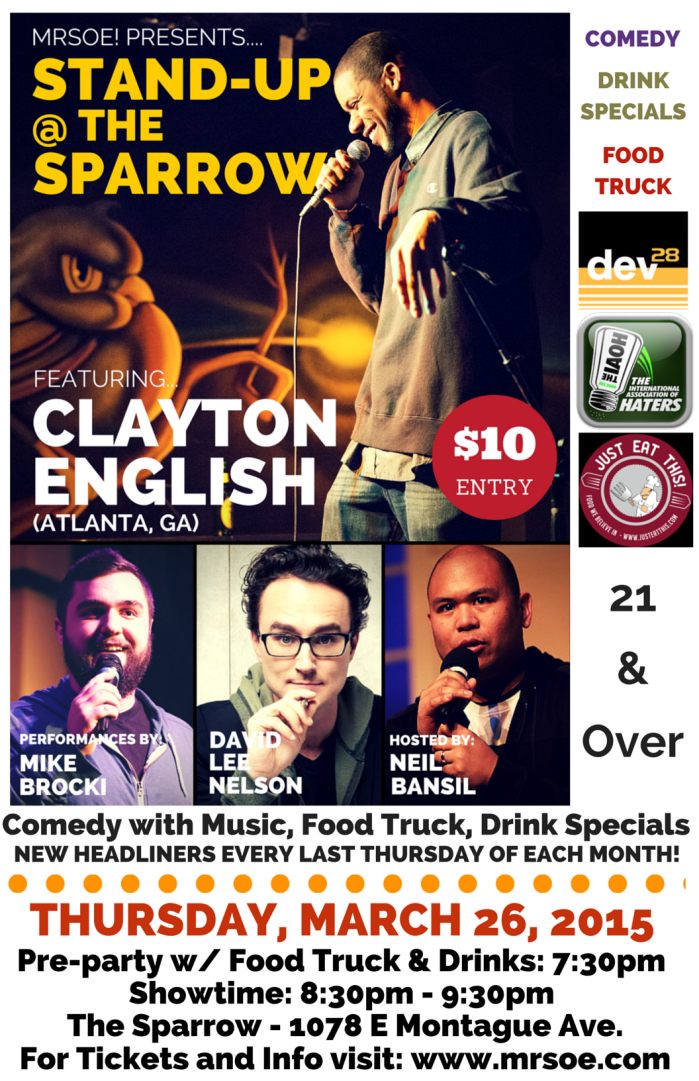 Stand-Up @ The Sparrow Presents...Clayton English