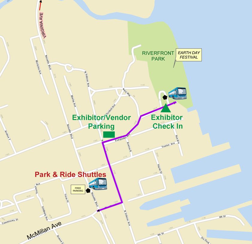 Earth Day Festival 2015 - Charleston County Parking Map