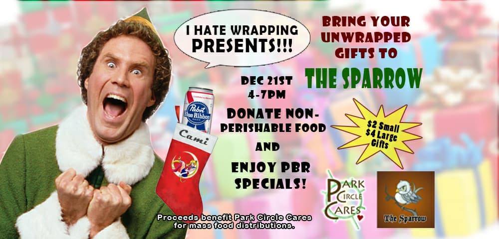 Present Wrapping Fundraiser at The Sparrow
