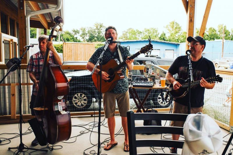 Dallas Baker and Friends on the Patio - Holy City Brewing