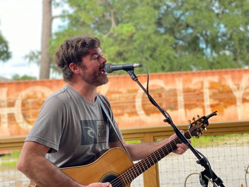 Derek Cribb on the Patio - Holy City Brewing