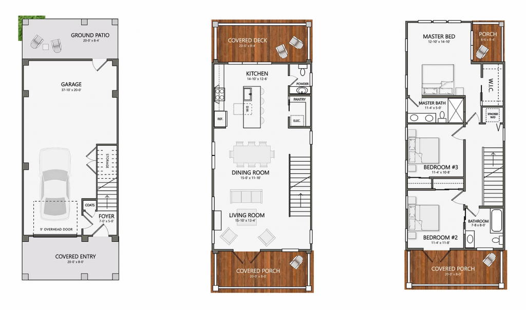 The Poplar Floor Plan - Oak at Park - New Construction - Park Circle