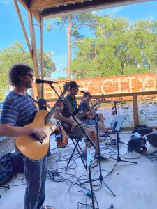 Stephen Jenkins and Friends on the Patio - Holy City Brewing